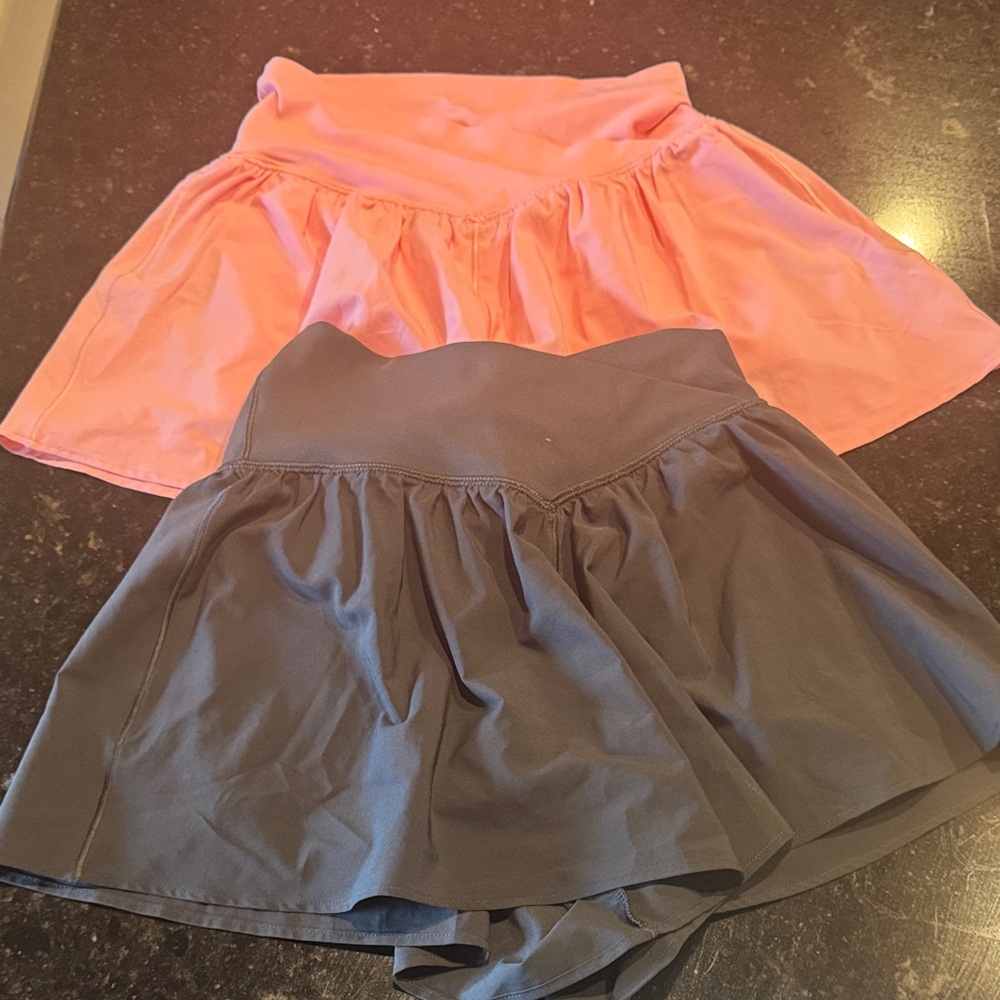 Aerie Women's Shorts in Coral and Charcoal